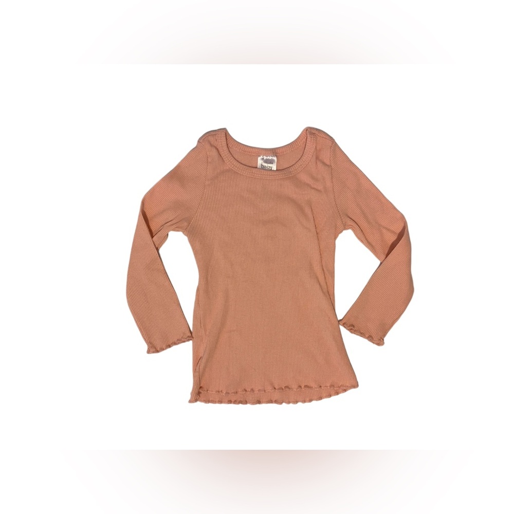Toddler Girls’ Long Sleeve Ruffled Hem Shirt